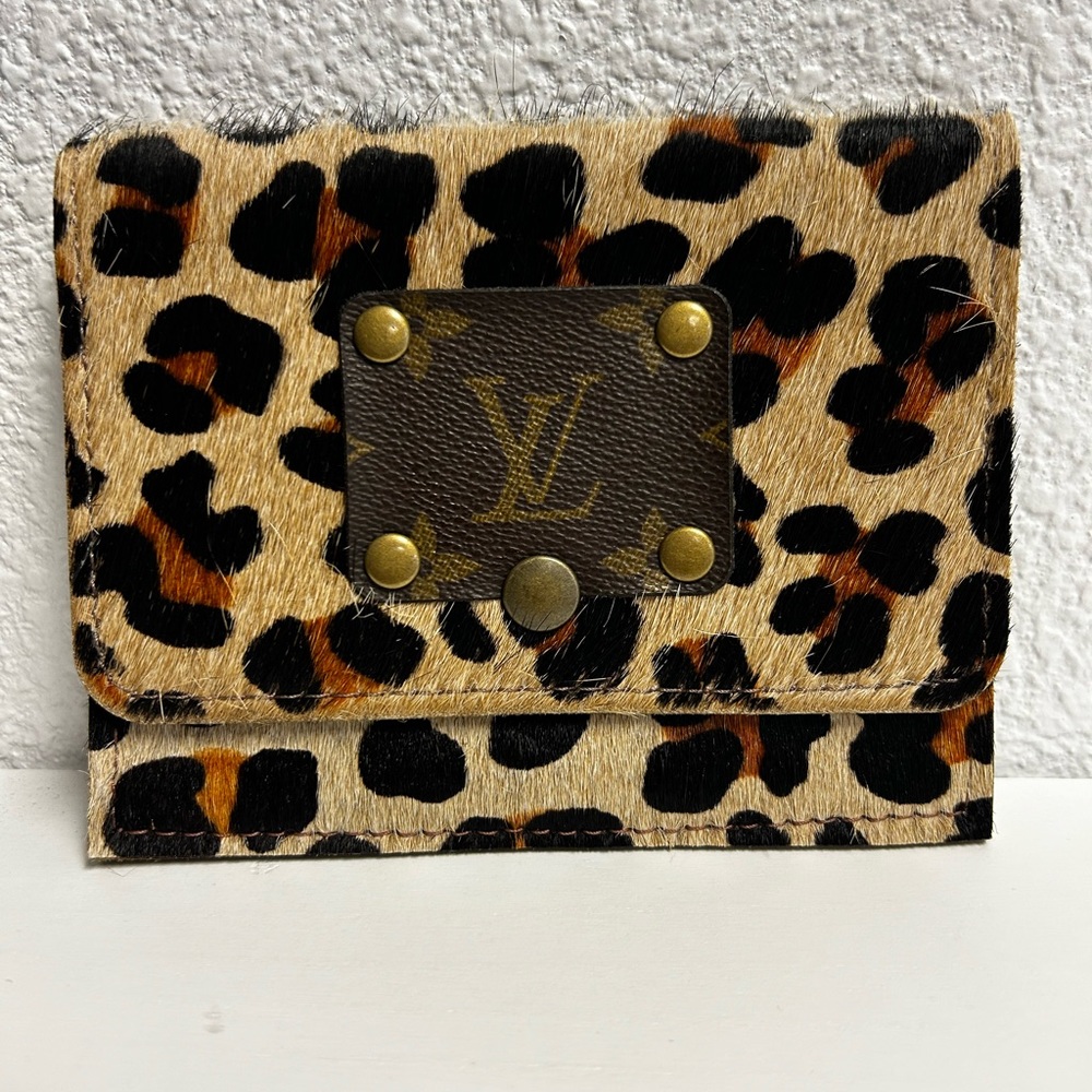 Keep it Gypsy, cow fur, leather, genuine leather clutch wallet